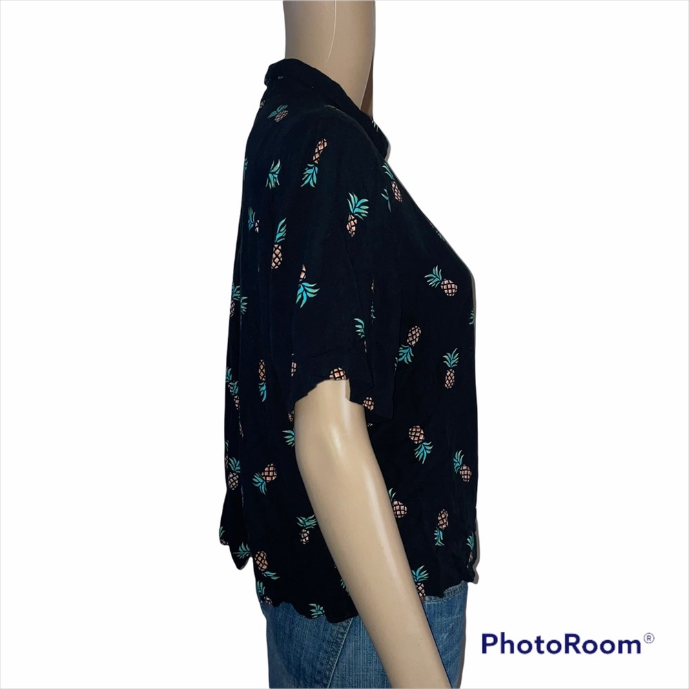 Love Notes Pineapple Print Buttoned Blouse - image 2